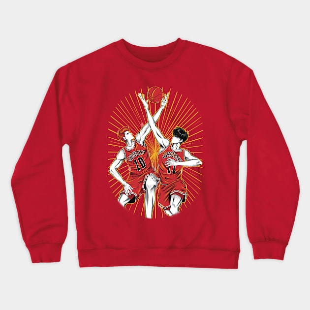 Hanamichi Sakuragi - Kaede Rukawa Crewneck Sweatshirt by Marston Store